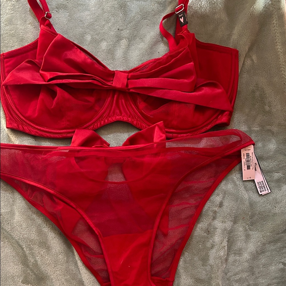 Victoria's Secret Vibrant Red Bikini Top